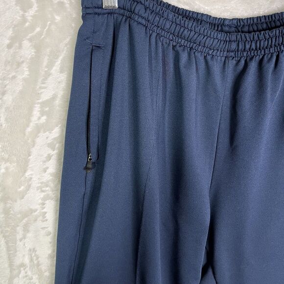Brooks Men's Sz L Athletic Joggers Navy Blue Sport Pants Trackers 2 Packets Zip - Picture 3 of 9
